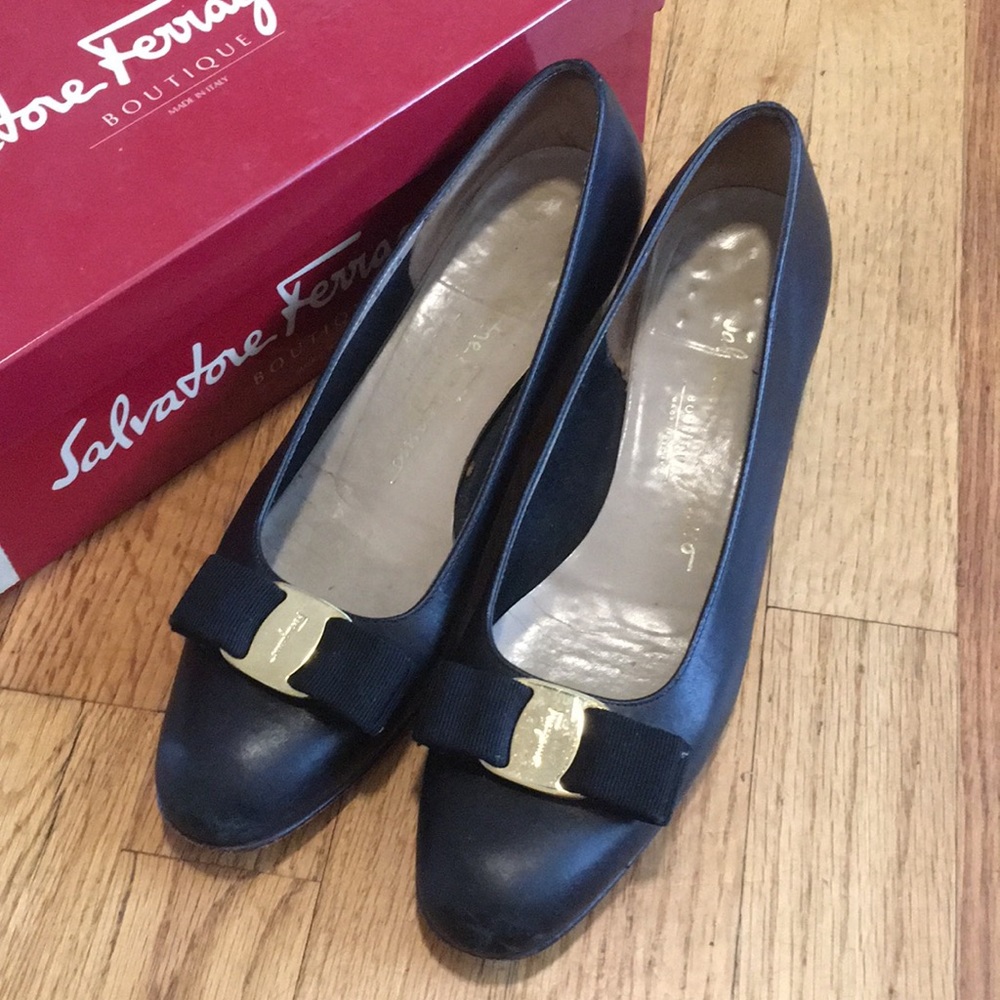Ferragamo black shoes
